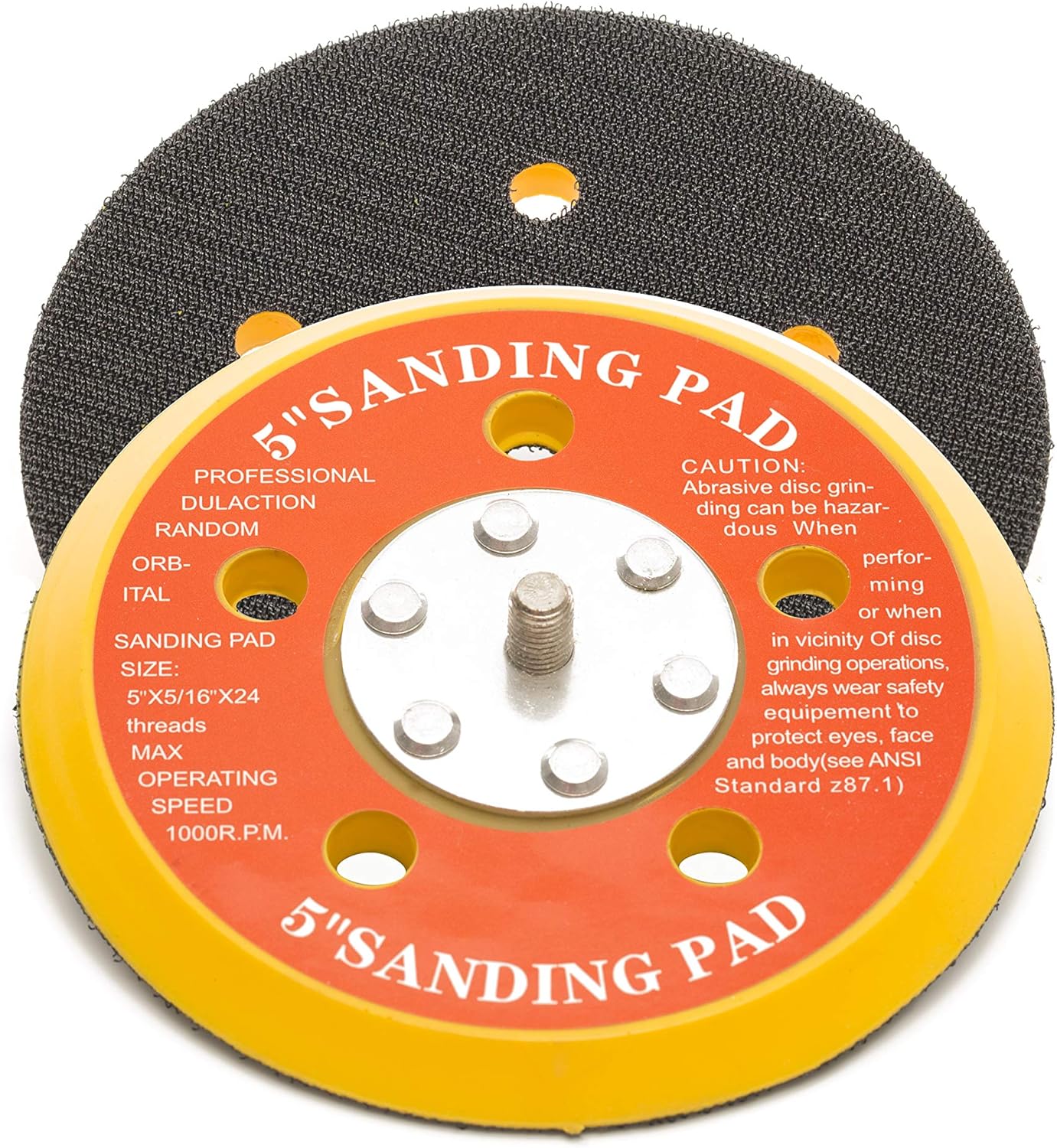 125mm ( 5") Dual Action Backing Pad 5/16"-24 - 5 holes - medium profile - Image 4