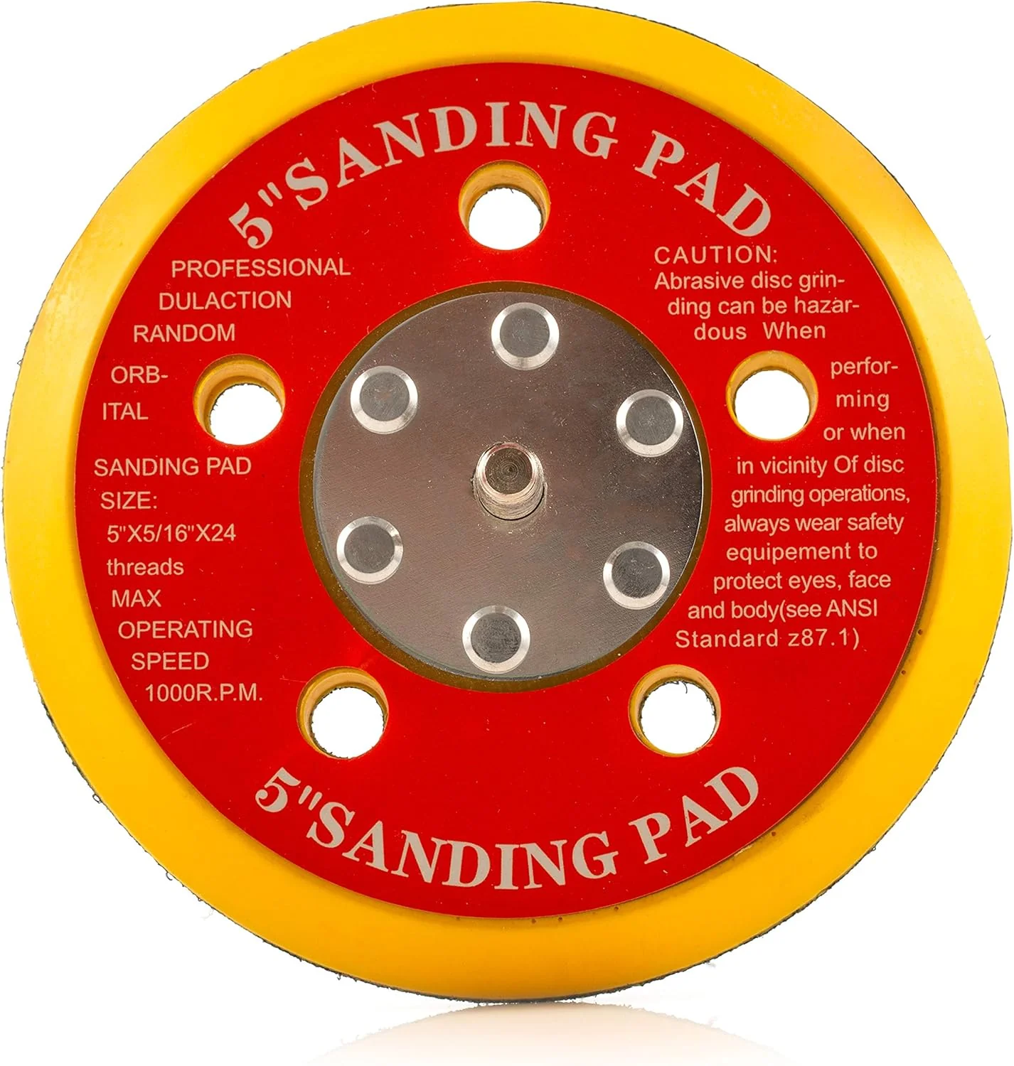 125mm ( 5") Dual Action Backing Pad 5/16"-24 - 5 holes - medium profile - Image 5