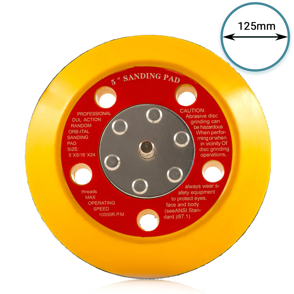 125mm ( 5") Dual Action Backing Sanding Pad 5/16"-24 - 5 holes - high profile