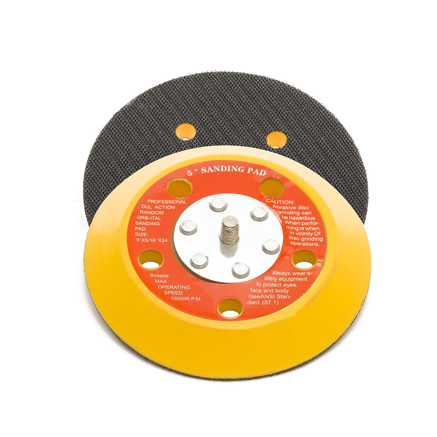 125mm ( 5") Dual Action Backing Sanding Pad 5/16"-24 - 5 holes - high profile - Image 6