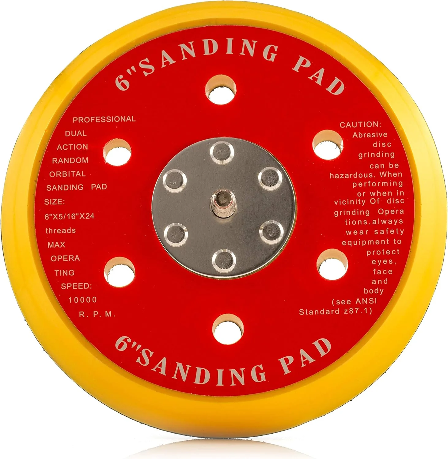 150mm ( 6") Dual Action Backing Pad 5/16"-24 - 6 holes - medium profile - Image 4