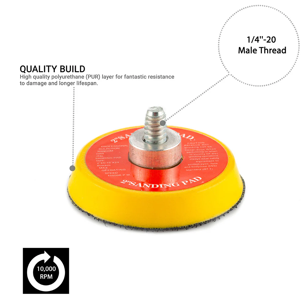 50mm ( 2") Dual Action Backing Pad 1/4"-20 - medium profile - Image 2