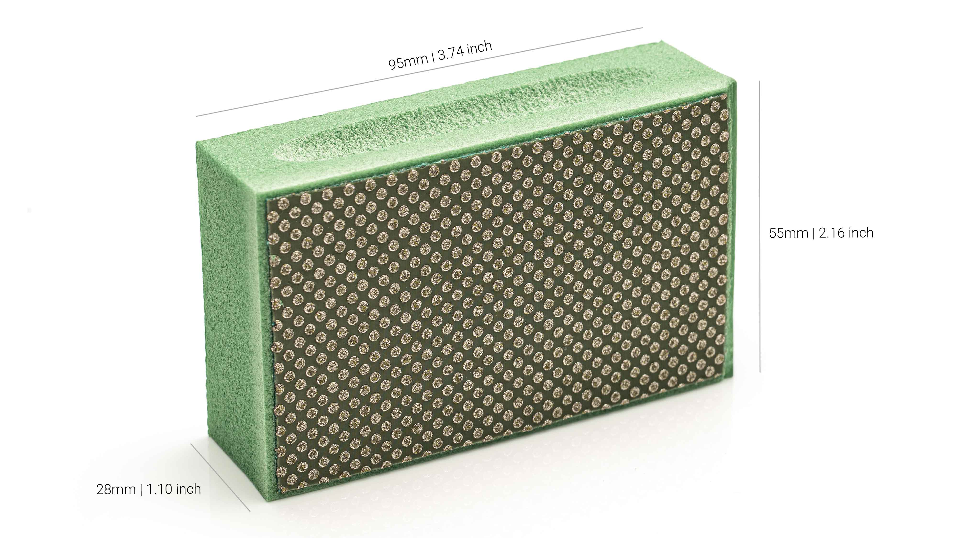 PRO Diamond Hand Sanding Pad - Grit 60 Very Coarse - 2 Pads - Image 2