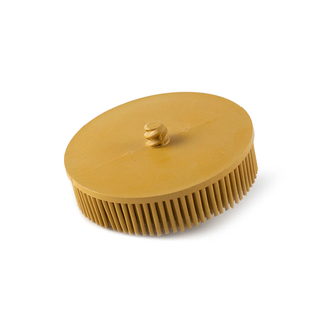 Quick-Lock Bristle Disc / 3" 75mm - Yellow Grid 80 - Image 2